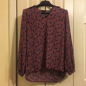 Work Long sleeve floral blouse.